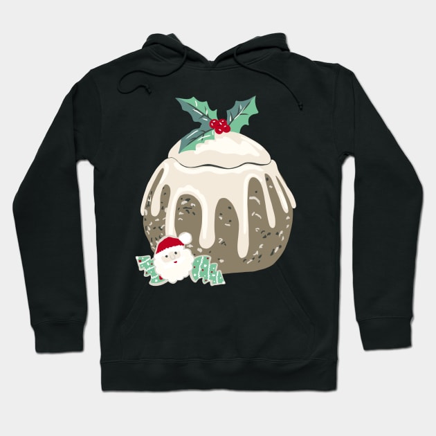 Vintage Christmas Pudding Cookie Jar Hoodie by NattyDesigns